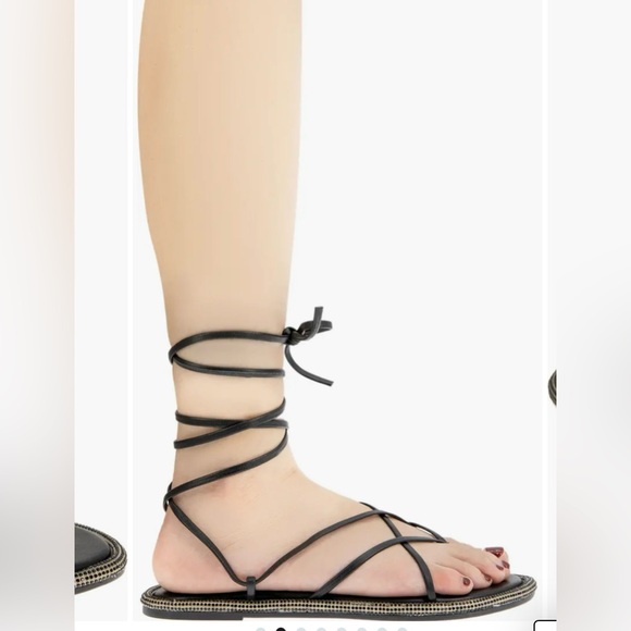 NWT BCBGeneration Tarin Ankle Tie Sandal (Women) - Size 6.5 - Picture 2 of 4